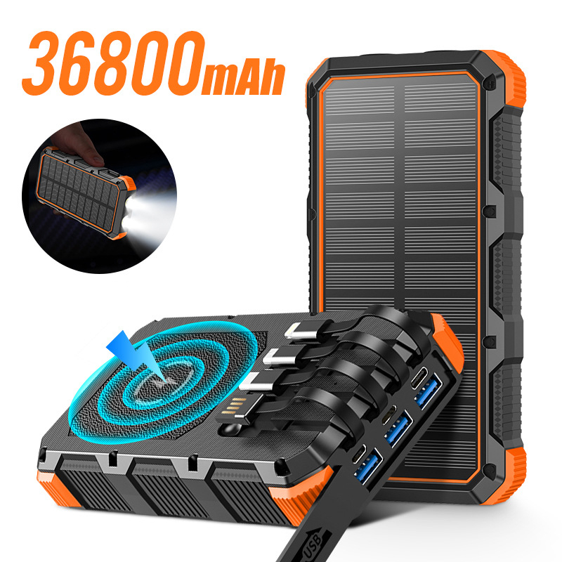 Solar Power Bank 36800mAh with - Solar Emergency Charger 评论和价格