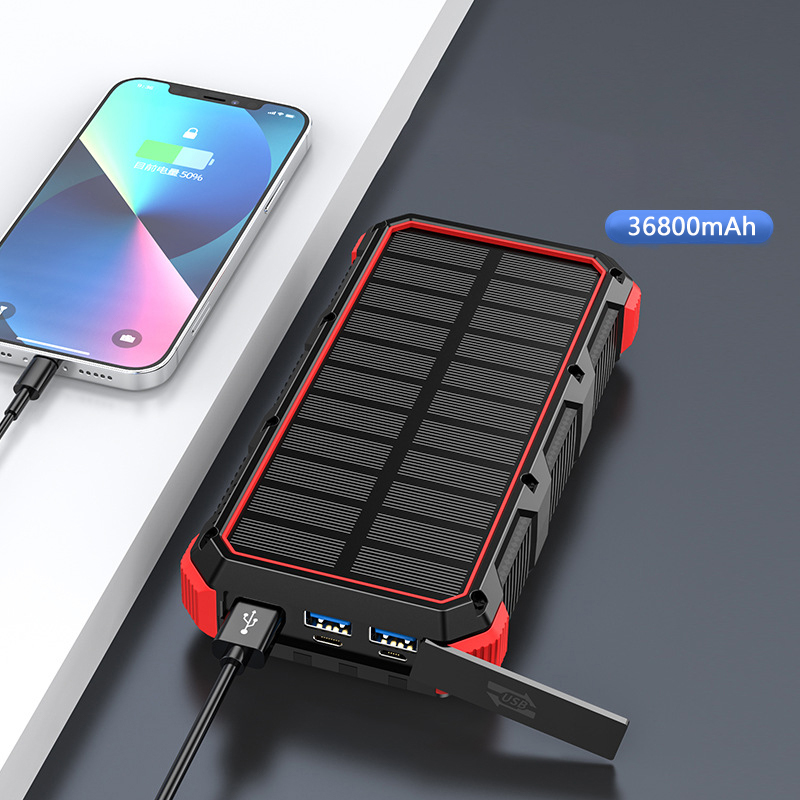 Solar Power Bank 36800mAh with - Solar Emergency Charger 评论和价格